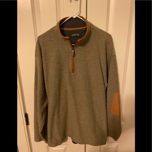 Orvis mens simoom quarter zip with elbow pads